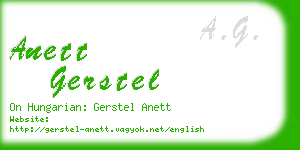 anett gerstel business card